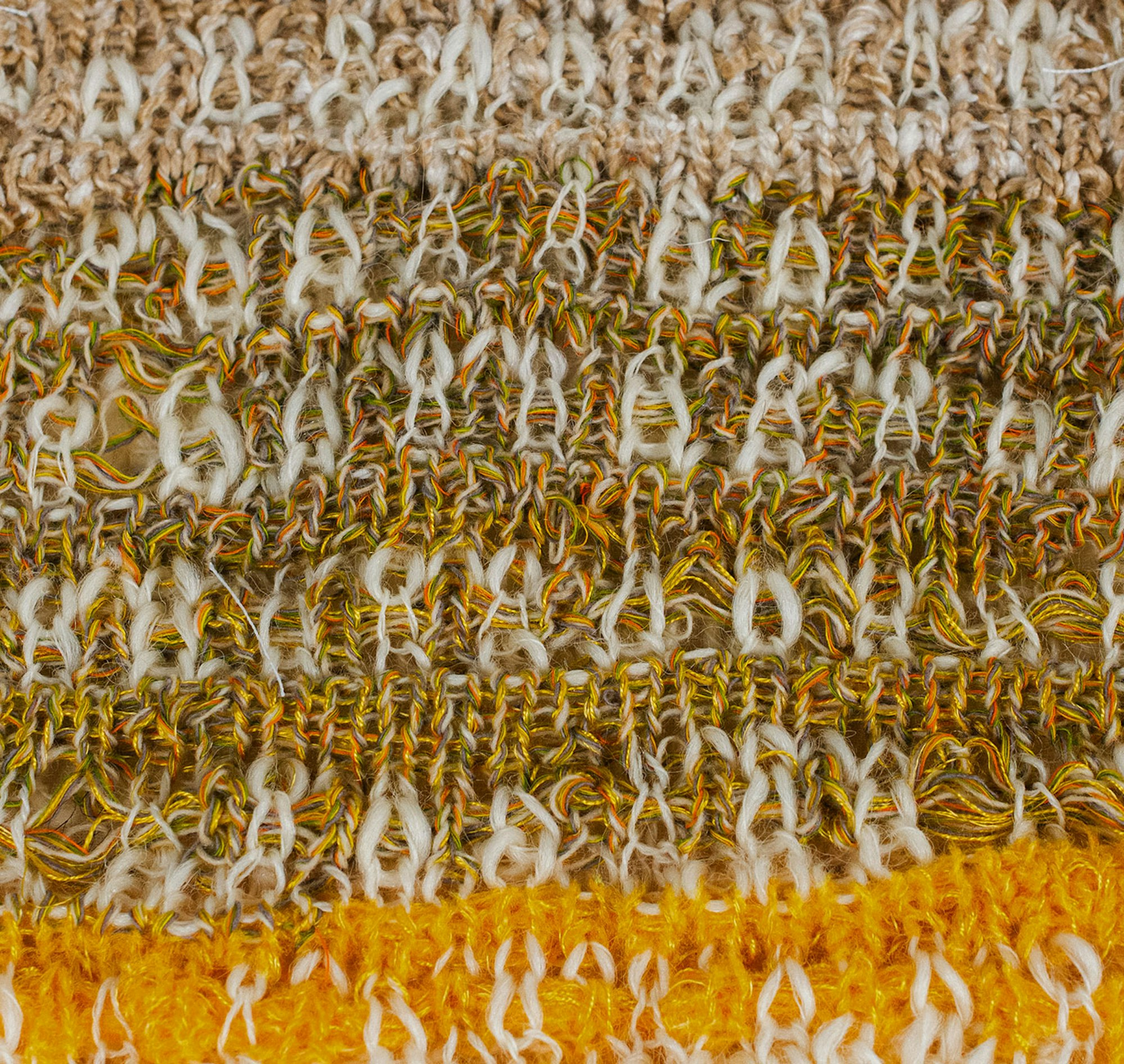 Close-up photography of crocheted cotton textile.